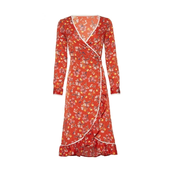 Free People Covent Garden Floral Wrap Dress NWT - Picture 2 of 9